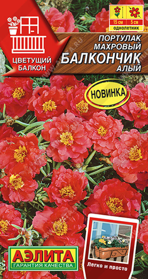 Портулак махровый Балкончик алый