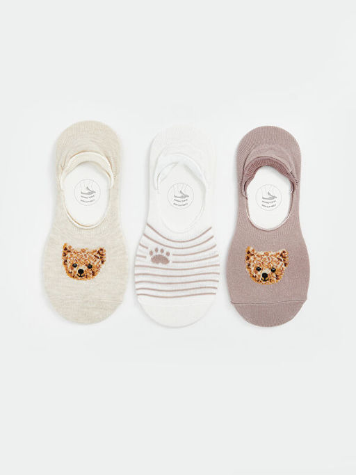 Ay? Teddy Bask?l? Kad?n Babet ?orap 3l?