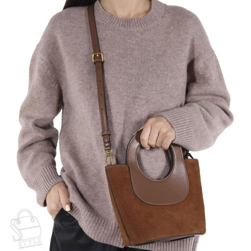 Сумка женская кожаная 56075BDAA brown Baidou      в Новосибирске