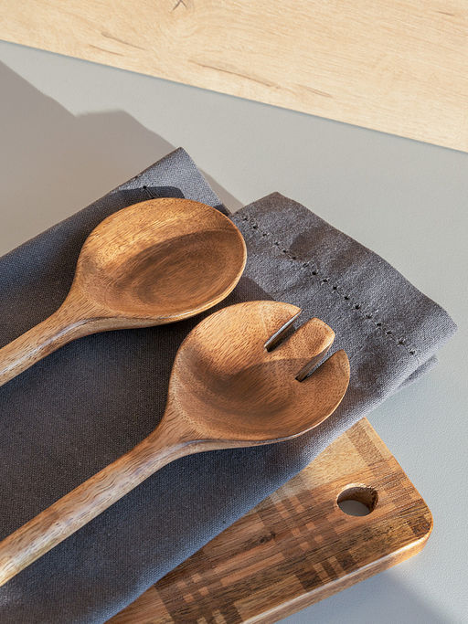 Ложка сервировочная из дерева манго 35x7 коричневый дерево манго