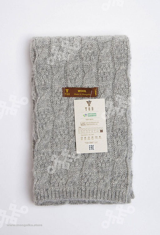 Шарф из 100% монгольской шерсти (арт. 05120) - Тод оймс ххк фото 2