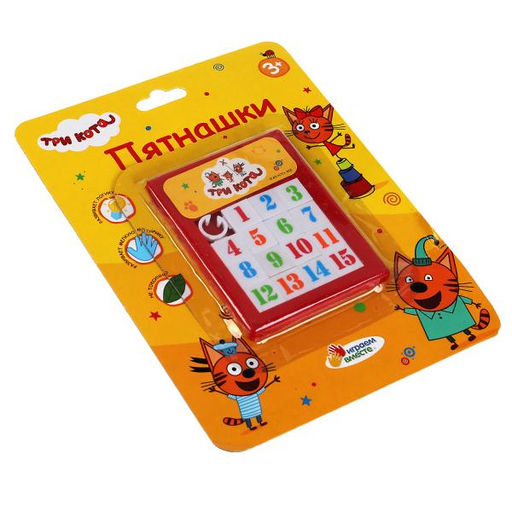 Играем вместе. Логическая игра пятнашки "Три Кота" блист.14х19х1 см арт.B1241491-R2