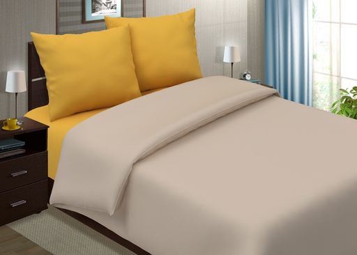 Постельное белье из поплина Каштан Однотонный Евро макси