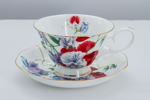 Пара чайная, 2 перс, 4 пр, 180 мл, белая, с золотистым кантом, Душистый горошек, Summer garden - Anna lafarg фото 2