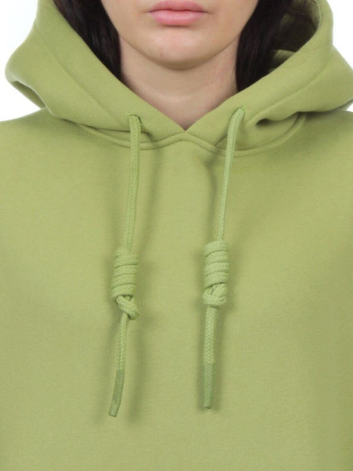2214 LIGHT GREEN Толстовка женская (85% хлопок, 10% полиэстер, 5% спандекс) - Fashion фото 4