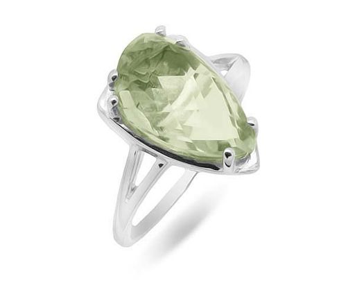 Кольцо из серебра зеленый аметист, Сиэтл