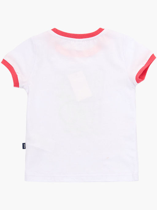 Футболка для девочки	 UD 3329 белый/коралловый - Mini maxi фото 3