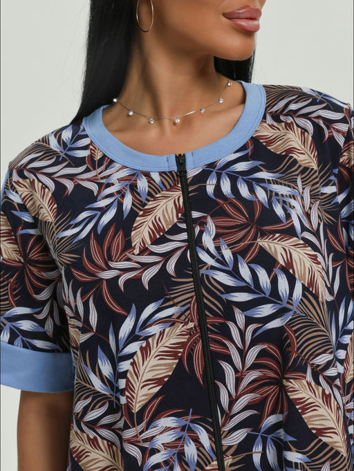 Барышня халат женский (темно-синий) - Lovetex фото 7