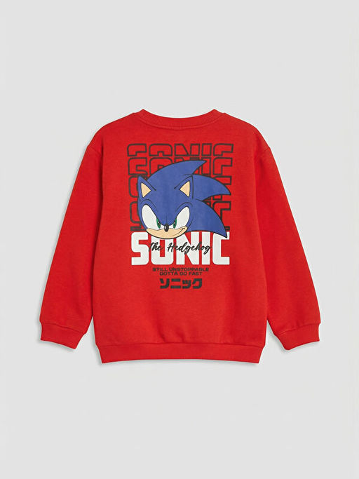 Sonic Bask?l? Erkek ?ocuk Kal?n Sweatshirt ve E?ofman Alt?