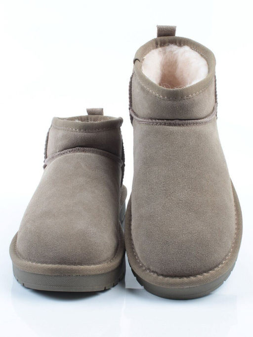 04-PF8300-6 KHAKI Угги женские (натуральная замша, 100% шерсть)