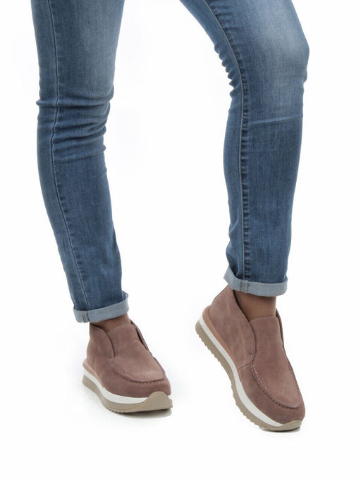 01-5576-5 BROWN Ботинки демисезонные женские (натуральная замша, байка) - No name фото 3