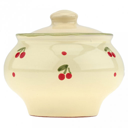 Горшок для жаркого керамический "Русский" 0,33л, д11,2см, h9,5см, "Кантри", с крышкой (Россия)