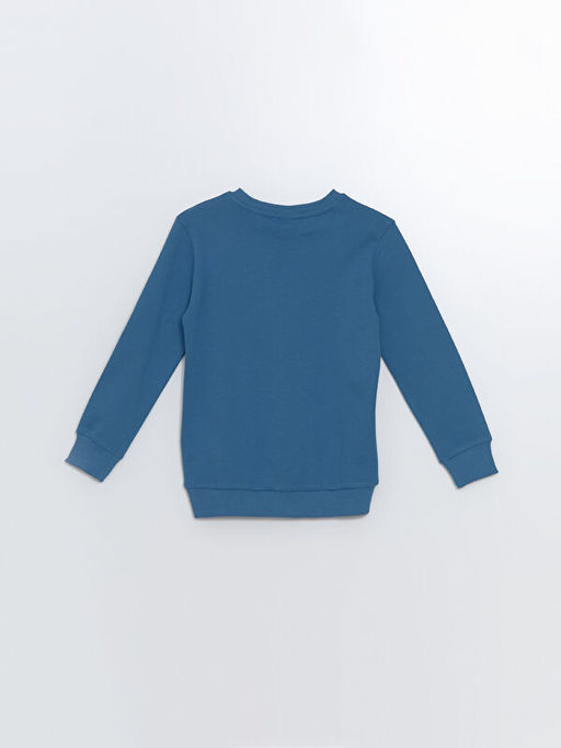 Bisiklet Yaka Marvel Bask?l? Uzun Kollu Erkek ?ocuk Sweatshirt - Waikiki фото 3