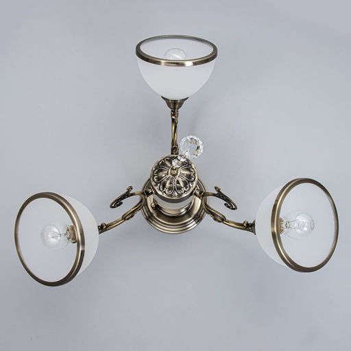 Светильник потолочный «28066/3AB WT» ЭкономСвет, 3×40 Вт, E27, белый, 28×48×50 см