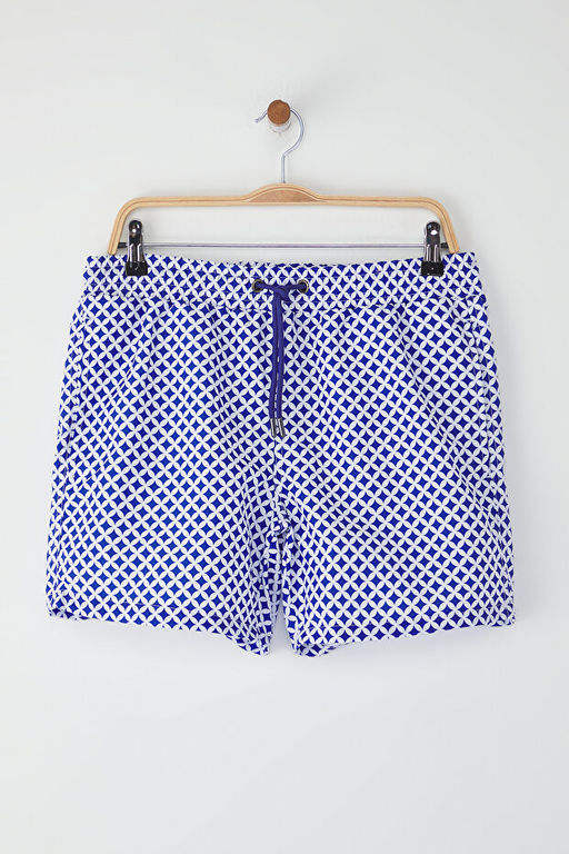 Lacivert Standart Boy Geometrik Desenli Mayo Deniz _ortu TMNSS25DS00002 - Trendyolmilla фото 2