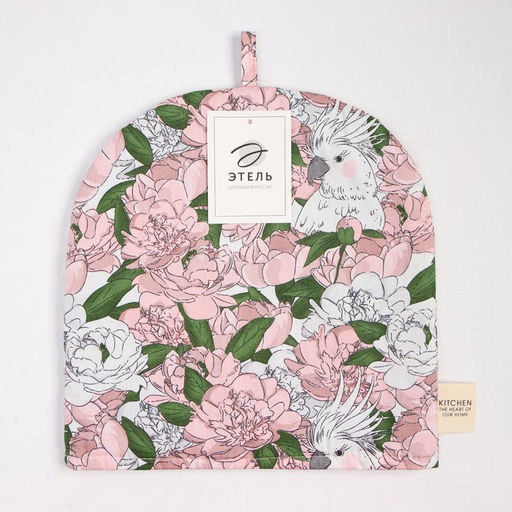 Грелка Этель Попугай 28х28 см, 80% хл, 20% пэ, сатин 110 г/м2  фото 5