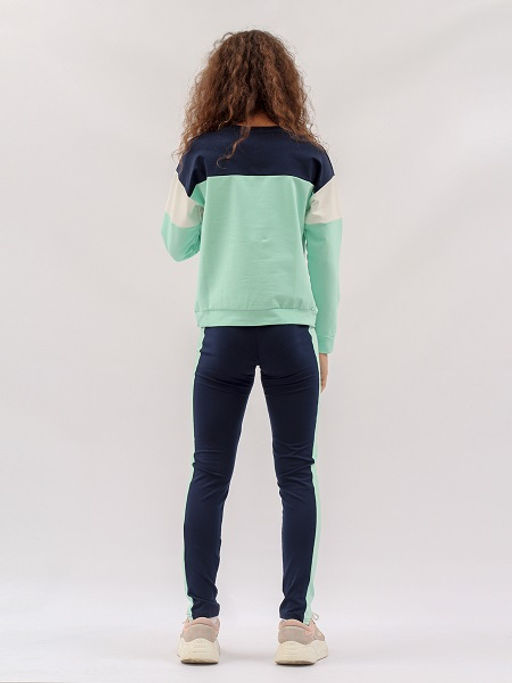 CRB wear / CWJG 90113-38 Костюм для девочки (джемпер, брюки),ментоловый/Ex.Cherubino