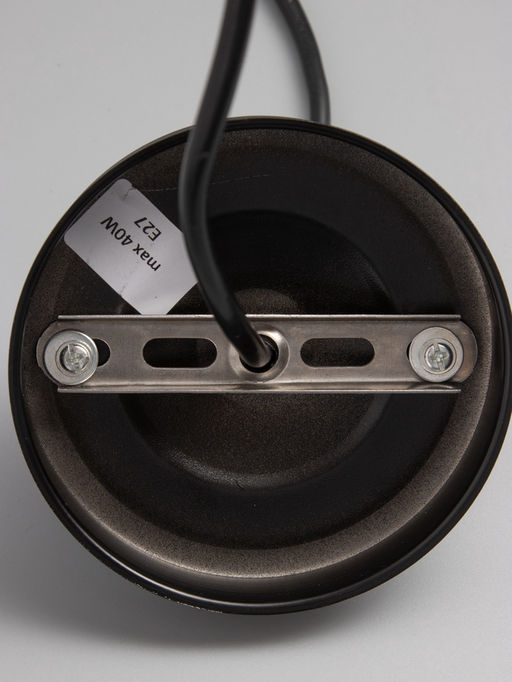 Светильник подвесной 1117/1, E27, 40 Вт, 22.5×70 см, чёрный