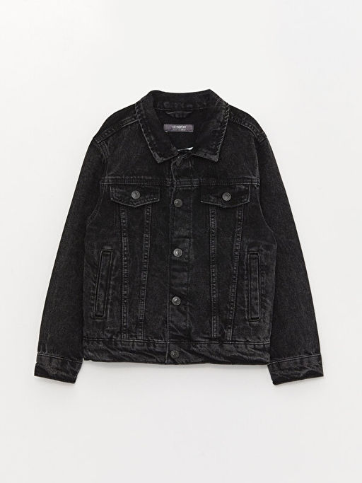 G?mlek Yaka Erkek ?ocuk Jean Ceket - Waikiki фото 2