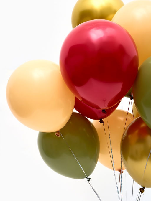 Воздушные шары латексные 12" "Оливковый, бежевый, золотой, кофейный микс" набор 25 штук