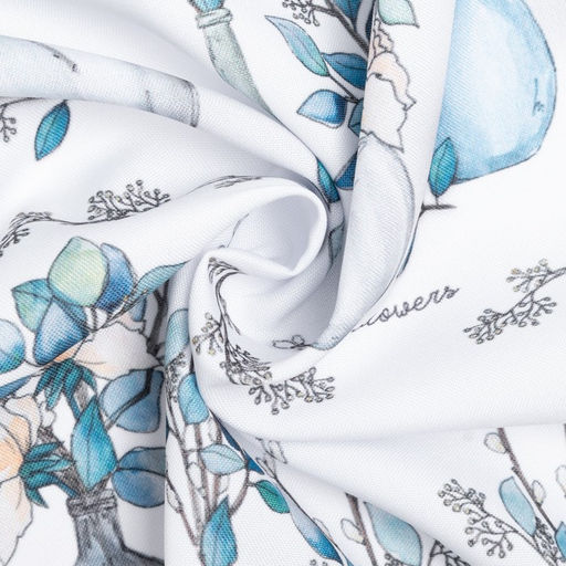 Шторы для кухни с подхватами Этель Flower mood, 145×180 см, комплект - 2 шт.