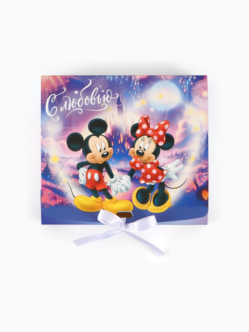 Цена за 2 шт. Коробка подарочная Микки и Минни, 20?18?5 см