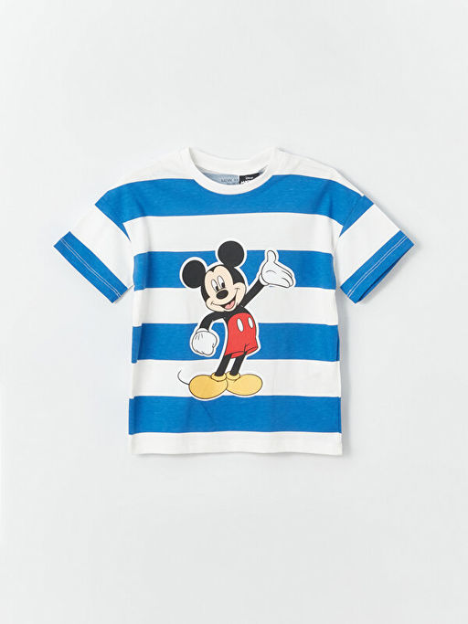 Bisiklet Yaka K?sa Kollu Mickey Mouse Bask?l? Erkek Bebek Ti??rt ve ?ort 2li Tak?m - Waikiki фото 2