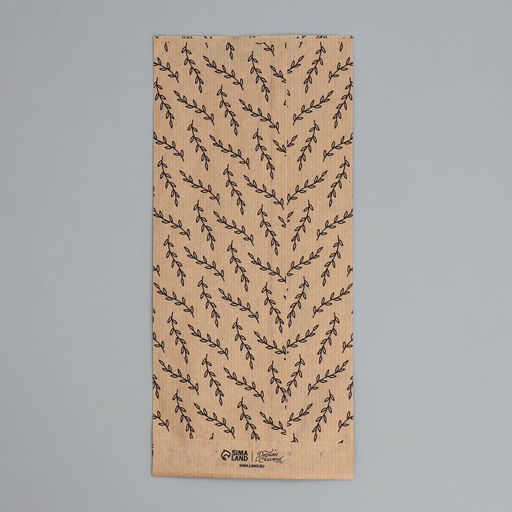 Цена за 50 шт. Пакет бумажный фасовочный, крафт, «Спасибо» 14×30×6 см без окна