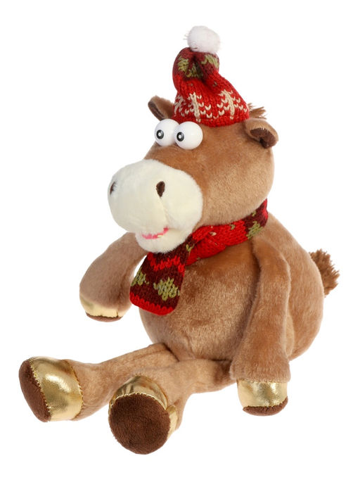 Мягкая игрушка Зимняя лошадка, 30 см