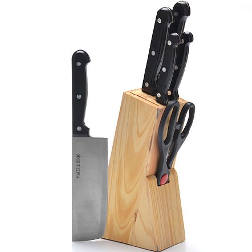 27424 Набор ножей 7пр на подст. + топор MB (х12) - Mayer&boch фото 2