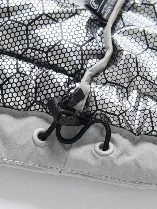 Куртка мужская гибридная стёганая с капюшоном с графеновой подкладкой бежевого цвета 9627_1B