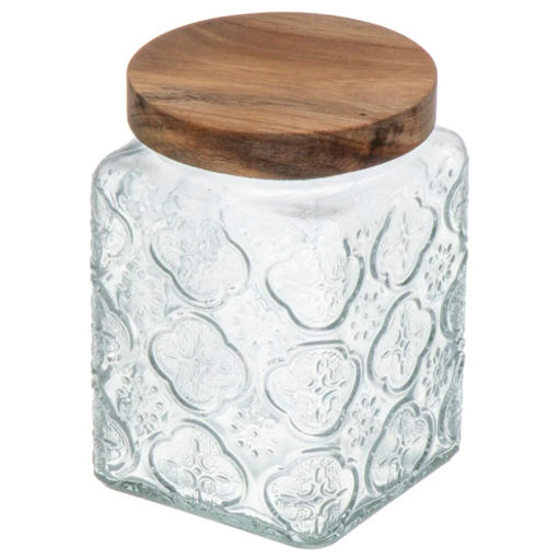 Банка для сыпучих продуктов стекло 0.7 л 9.3х9.3х13.9 см с крышкой Восток Y4-9011 (485982) /DANIKS/