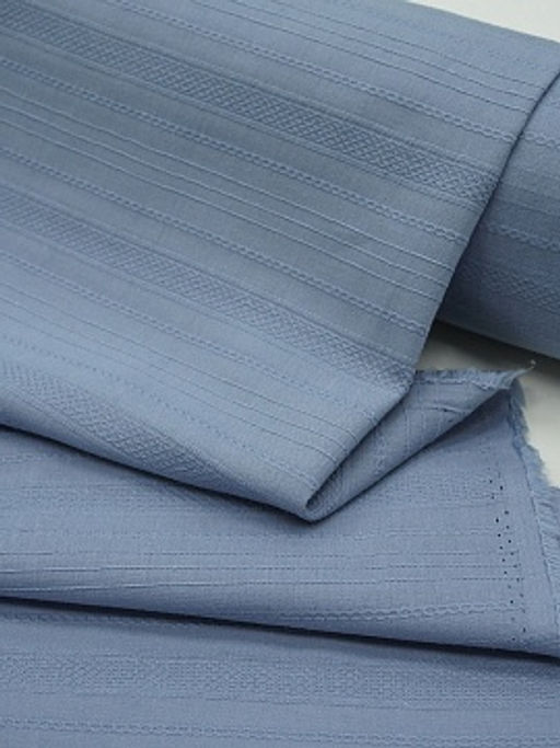 Фактурный хлопок Рельефные полоски цв.голубой джинс, ш.1.45м, хлопок-100%, 110гр/м.кв