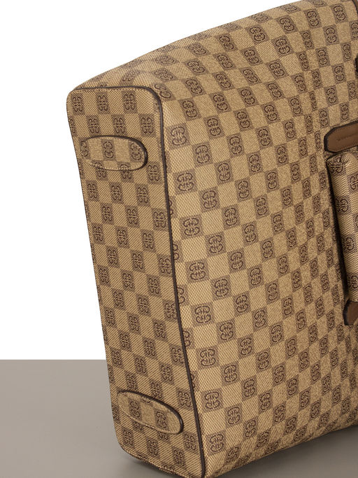 LАСCOMA сумка АС168-шахматы-бежевый-коричневый эко кожа-канва - Laccoma фото 4