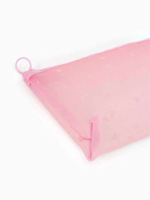 Косметичка женская Little love, с рисунком, на молнии, чёрная