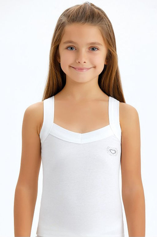 Майка с аппликацией из страз для девочки Baykar  фото 6