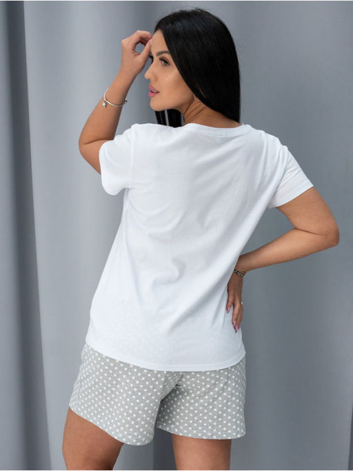 Пижама "Бубль Гум" с серыми шортами