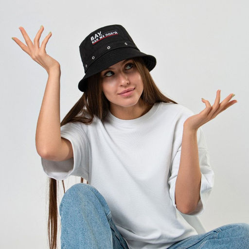 Панама мужская "Вау, как же пох*й" серый