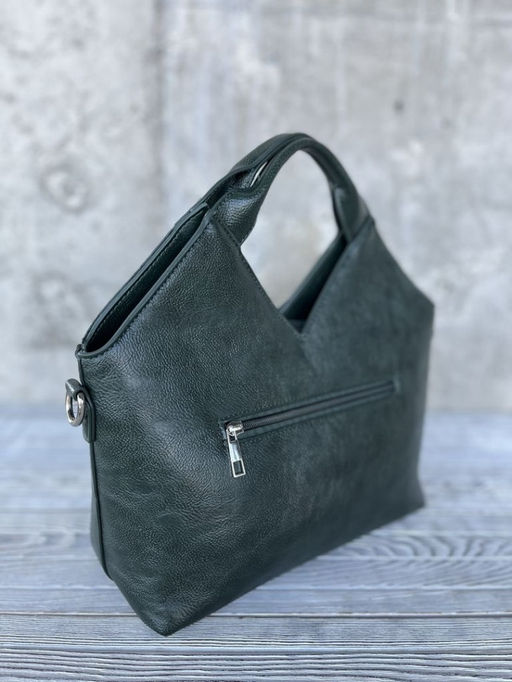 Женская сумка из эко кожи 0025 Темно-Зеленый - Sergio valentini фото 3