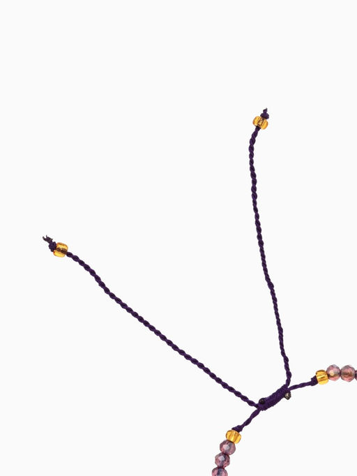 Браслет, длина 16 см, сиреневый, красный