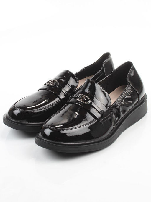 03-DEB103-3 BLACK Лоферы женские (натуральная кожа)