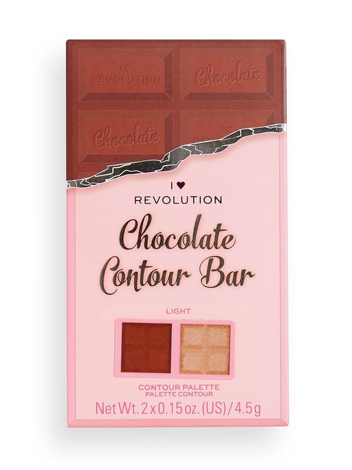 I Heart Revolution Палетка для контурирования: бронзер и хайлайтер Chocolate Contour Bar Light  фото 4