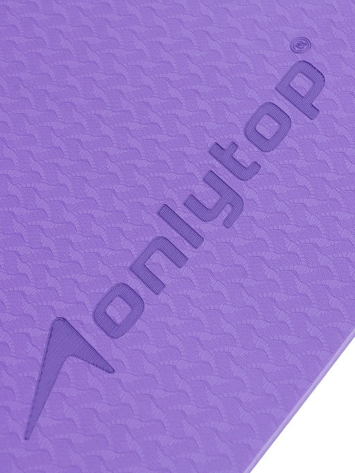Коврик для фитнеса и йоги ONLYTOP, 183×61×0.8 см, фиолетовый