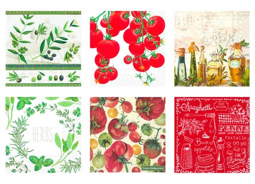 Love2art Салфетки бумажные ассорти SDS №29 33 x 33 6 шт. Белла, Италия