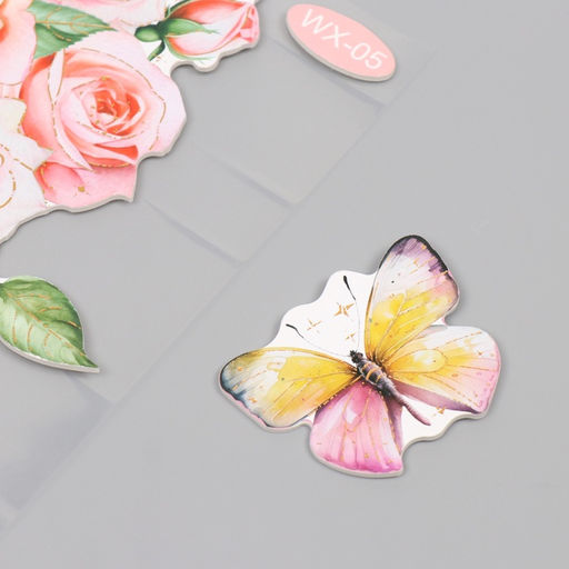 Наклейка интерьерная Розовые розы, пластик, 40?31 см