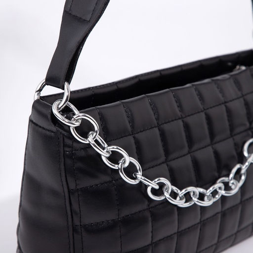 Сумка-багет на молнии, цвет чёрный - Simaland фото 4