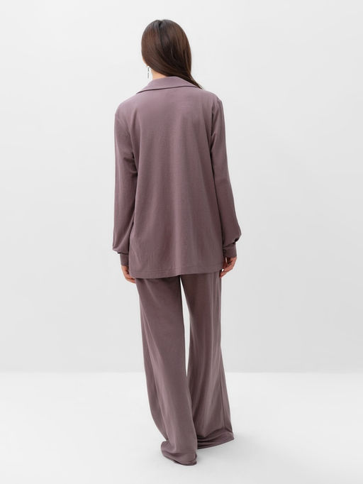 Костюм женский (рубашка, брюки, топ) KAFTAN Base, размер 44, кофейный