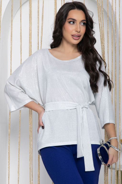 Блуза Праздник души (белая) Б12133 - Lt collection фото 11