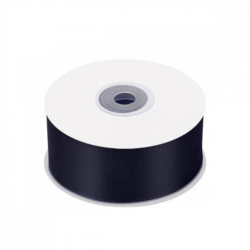 Лента репсовая 38мм цв. 372 черно-синий Magic4Hobby 22,8м (1м) картон/пенопласт