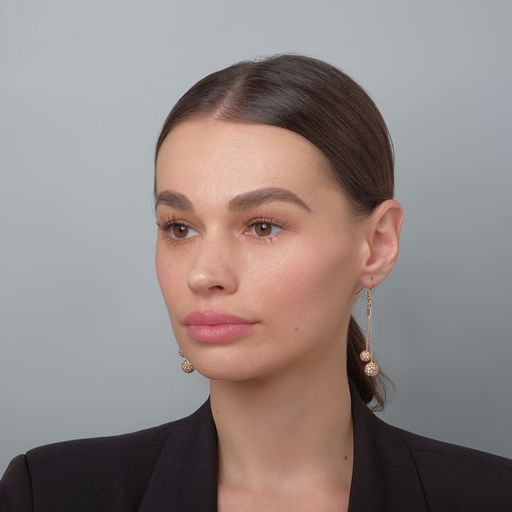 Серьги висячие со стразами Шамбала, цвет золотой в розовом золоте, 6,5см - Queen fair фото 2